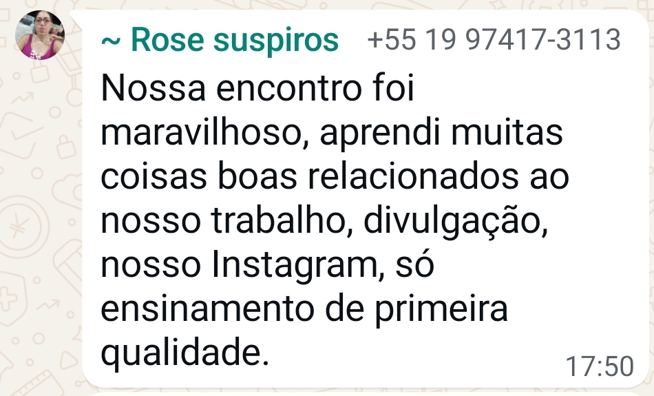 Depoimento Rose Suspiros